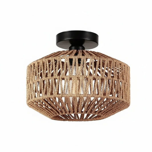 Helix Rattan Ceiling Light Default | Celestre