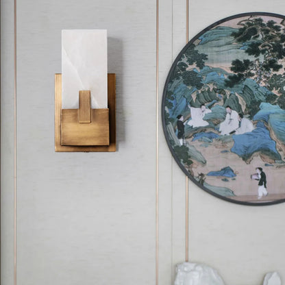 Leco Rectangular Alabaster Wall Light | Celestre