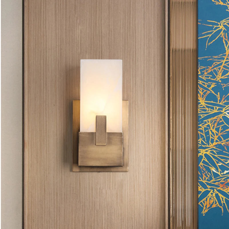 Leco Rectangular Alabaster Wall Light | Celestre