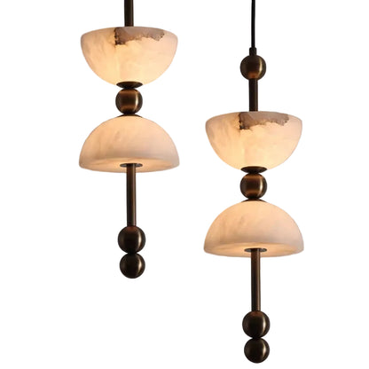 Pexo Alabaster Stacked Pendant Light | Celestre