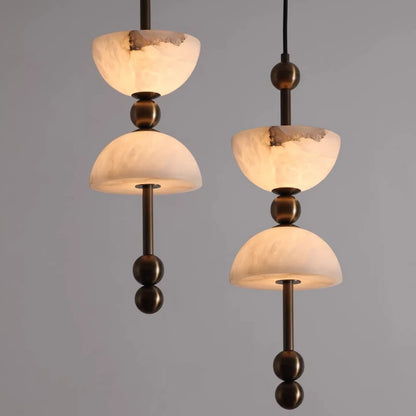 Pexo Alabaster Stacked Pendant Light | Celestre