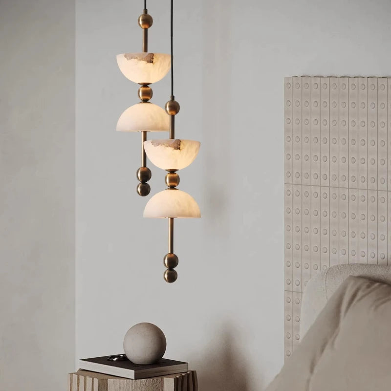 Pexo Alabaster Stacked Pendant Light | Celestre