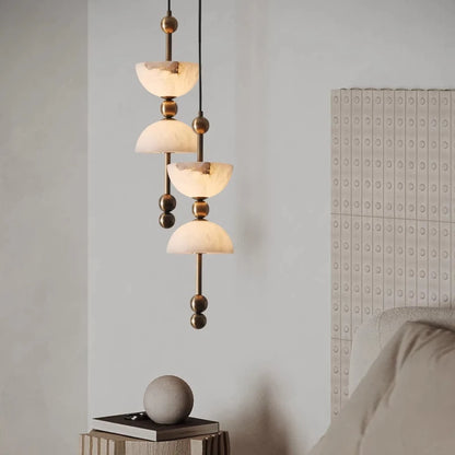 Pexo Alabaster Stacked Pendant Light | Celestre