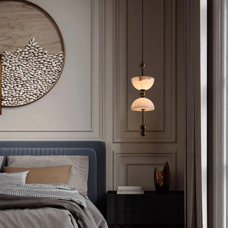 Pexo Alabaster Stacked Pendant Light | Celestre