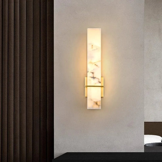Dela Alabaster Long Rectangular Wall Light | Celestre