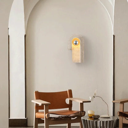 Lini Travertine Arched Wall Light | Celestre