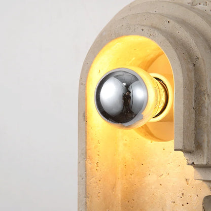 Lini Travertine Arched Wall Light | Celestre