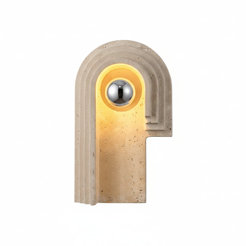 Lini Travertine Arched Wall Light | Celestre