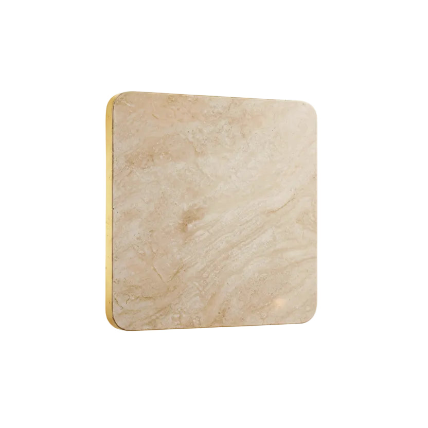 Geli Travertine Square Outdoor Wall Light | Celestre