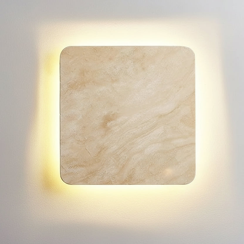 Geli Travertine Square Outdoor Wall Light L 30 cm | Celestre