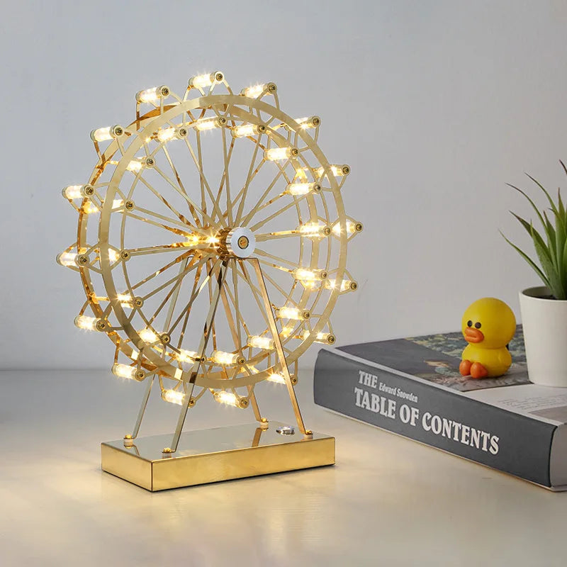 Tena Rotatable Ferris Wheel Table Lamp D 20.5 cm x H 24.5 cm | Celestre