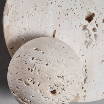 Dever Travertine Disk Wall Light | Celestre