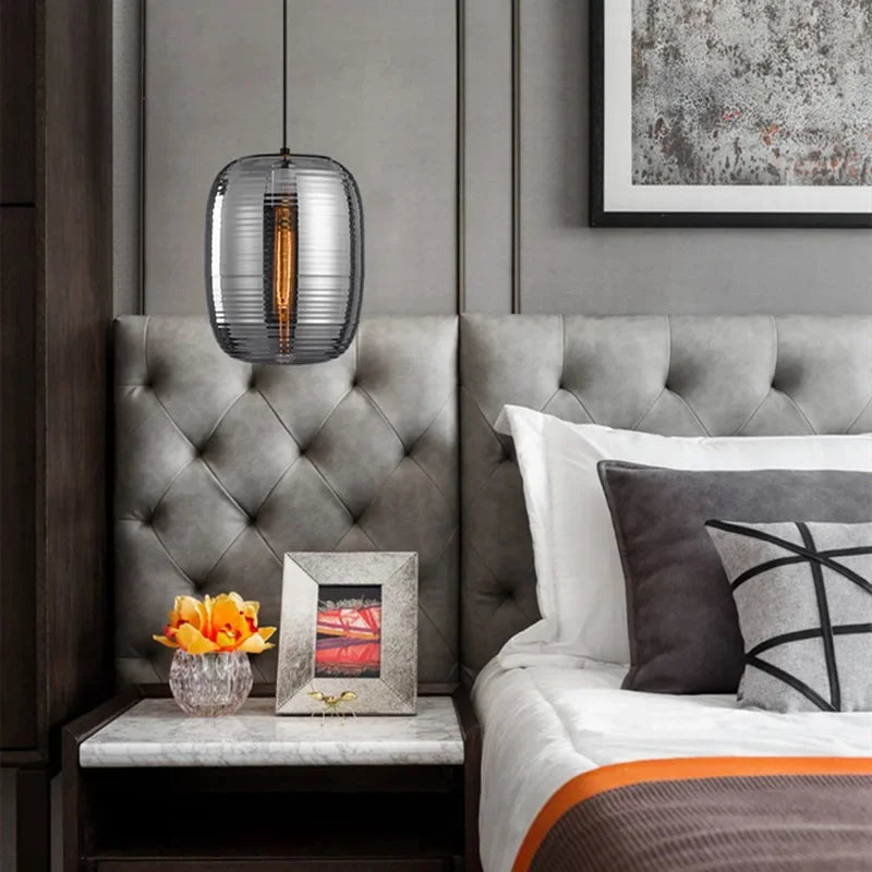 Miel Ribbed Oval Pendant Light | Celestre