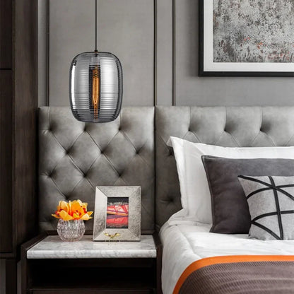 Miel Ribbed Oval Pendant Light | Celestre