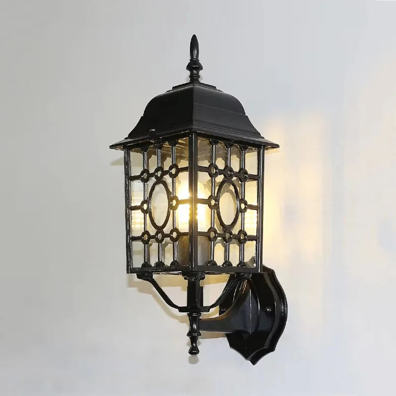 Anev Lantern Cage Outdoor Wall Light | Celestre