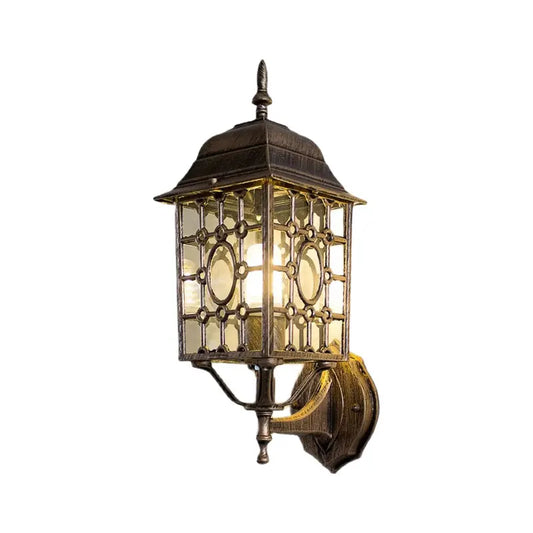 Anev Lantern Cage Outdoor Wall Light | Celestre
