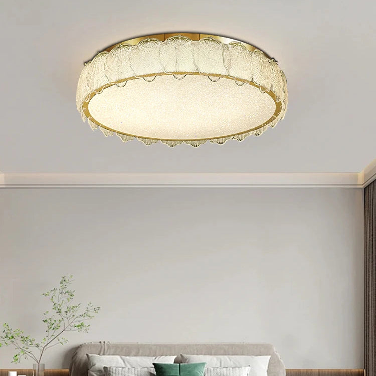 Trom Crystal Round Shell Ceiling Light D 60 cm | Celestre