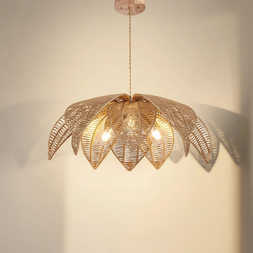 Eizi Lotus Leaf Pendant Light Brown | Celestre