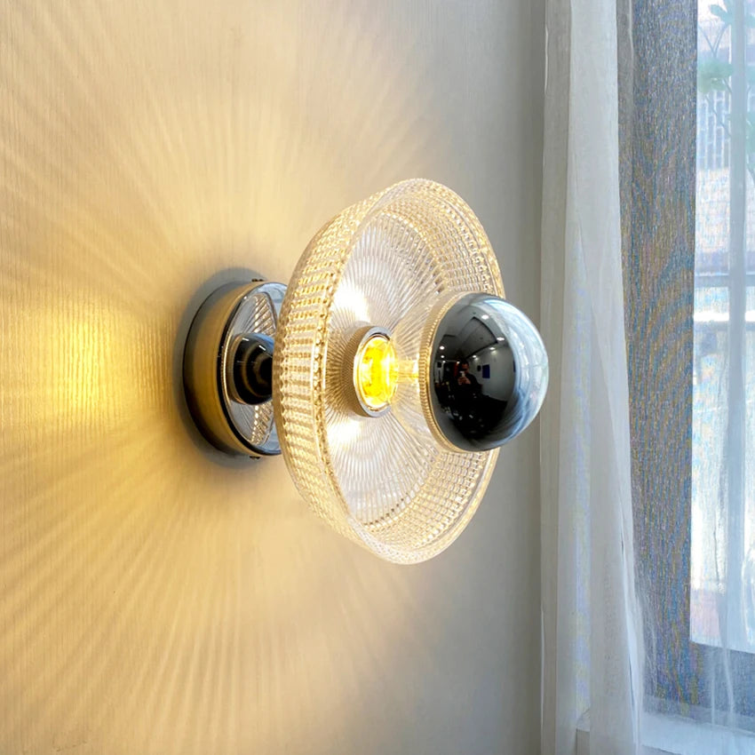 Eroa Bauhaus Round Ribbed Wall Light | Celestre