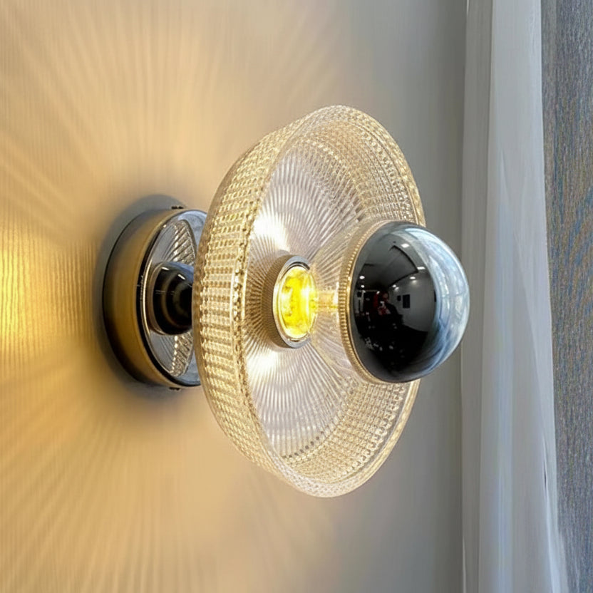 Eroa Bauhaus Round Ribbed Wall Light | Celestre