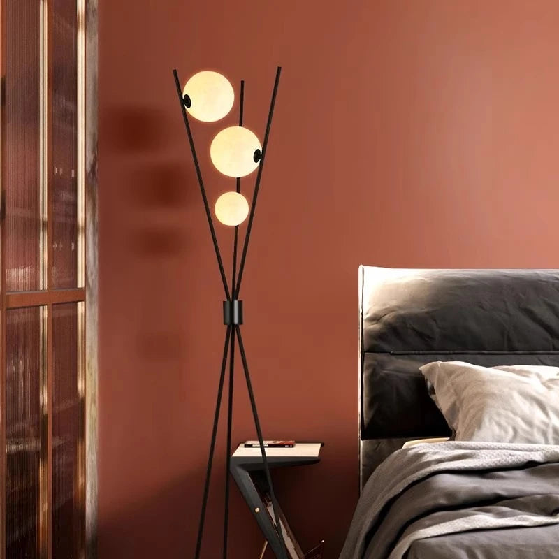Korla Minimalist Moon Tripod Lamp | Celestre
