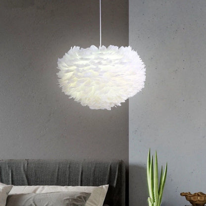 Zere Feather Round Pendant Light | Celestre