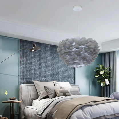 Zere Feather Round Pendant Light | Celestre