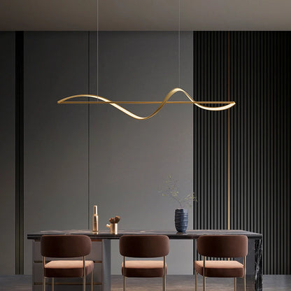 Luvre Nordic Spiral LED Chandelier Gold | Celestre