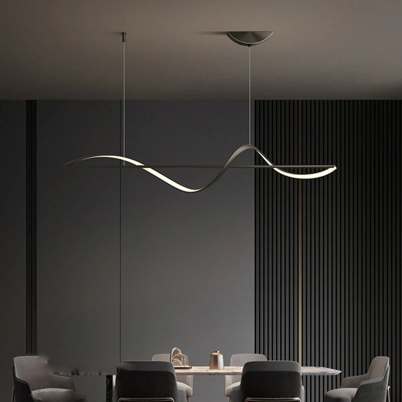 Luvre Nordic Spiral LED Chandelier Black | Celestre