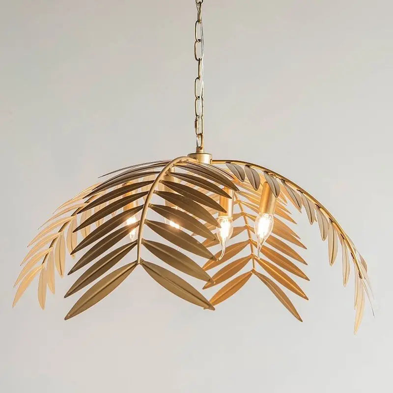 Cleo Palm Leaf Pendant Light Gold D 70 cm | Celestre