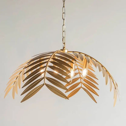 Cleo Palm Leaf Pendant Light Gold D 70 cm | Celestre