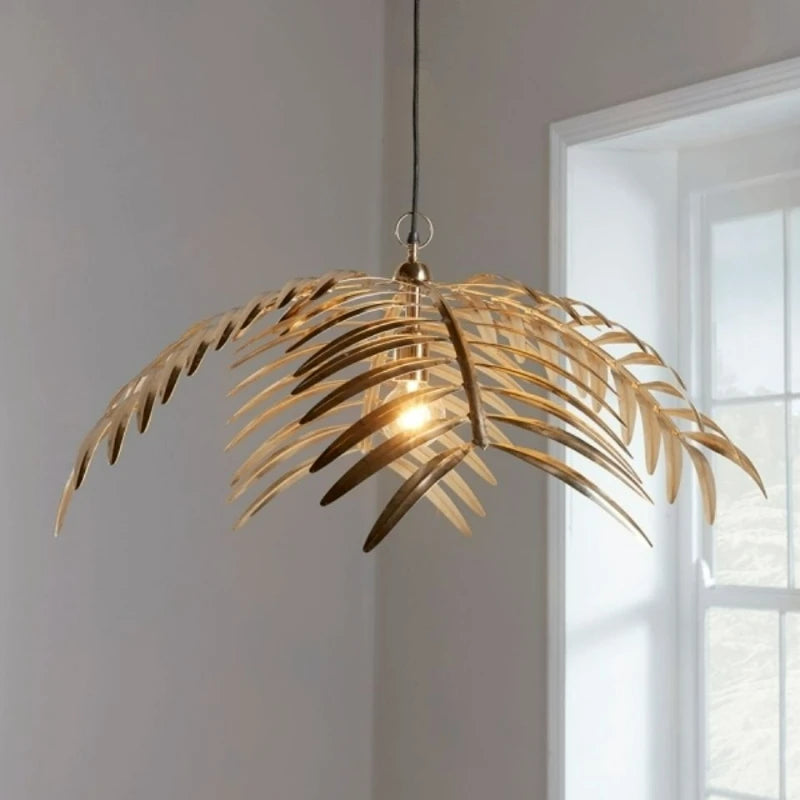 Cleo Palm Leaf Pendant Light Gold D 50 cm | Celestre