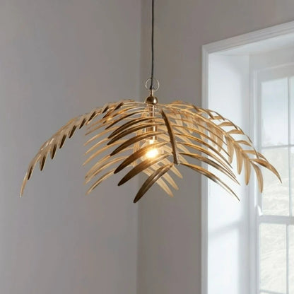 Cleo Palm Leaf Pendant Light Gold D 50 cm | Celestre