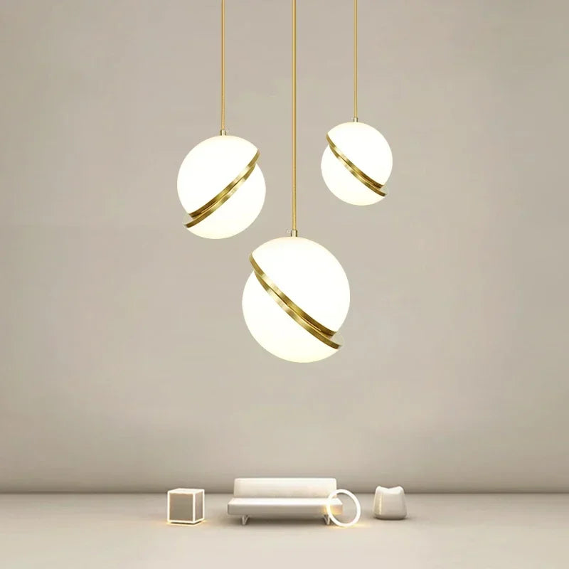 Rivi Diagonal Globe Pendant Light | Celestre