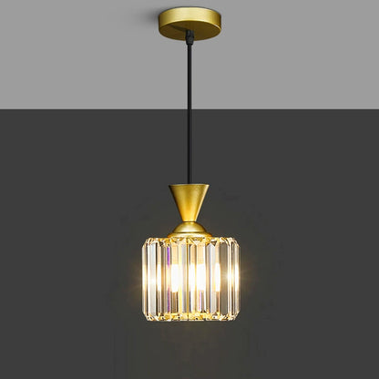 Jenli Crystal Pendant Light Gold Round | Celestre