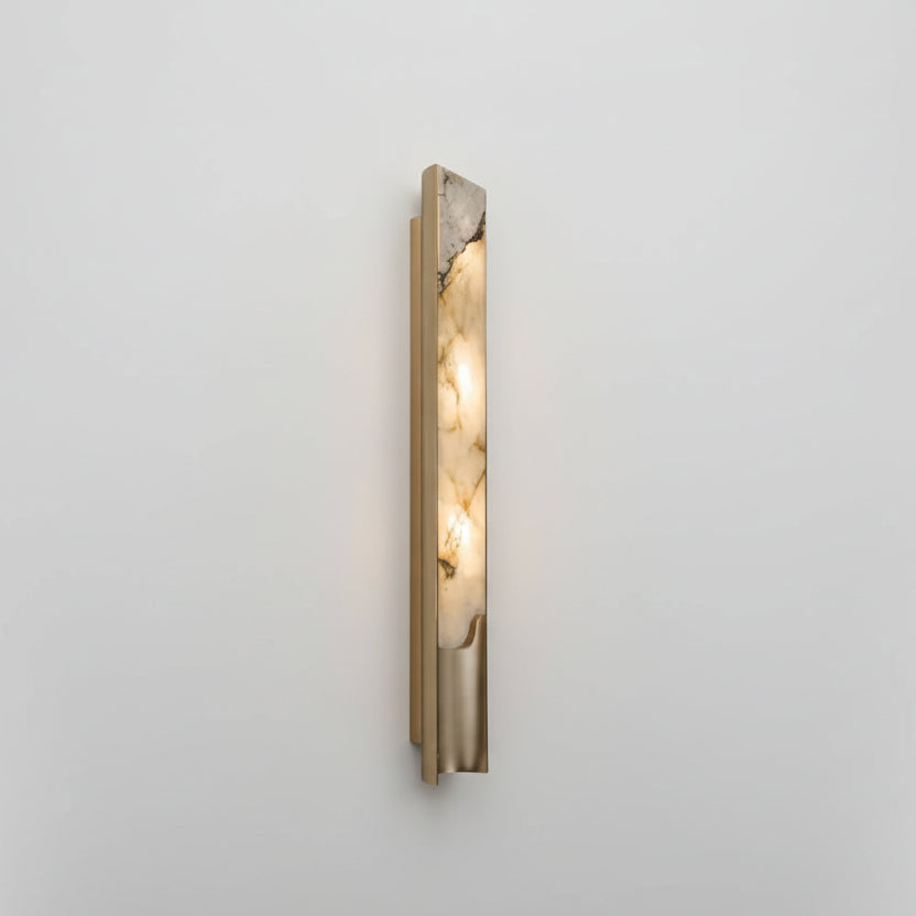 Aris Inset Marble Long Wall Light | Celestre