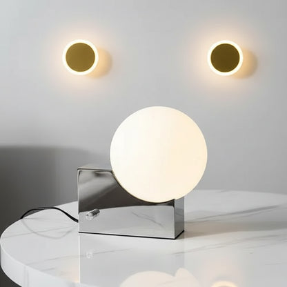 Zuno Globe Block Table Lamp Chrome | Celestre