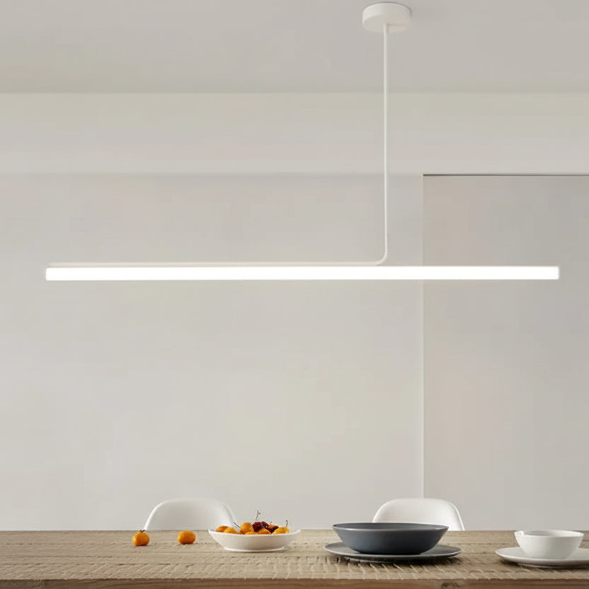 Kero Asymmetrical T Bar Pendant Light White L 120 cm | Celestre