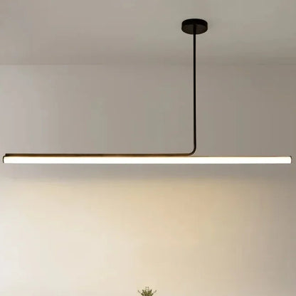 Kero Asymmetrical T Bar Pendant Light Black L 80 cm | Celestre