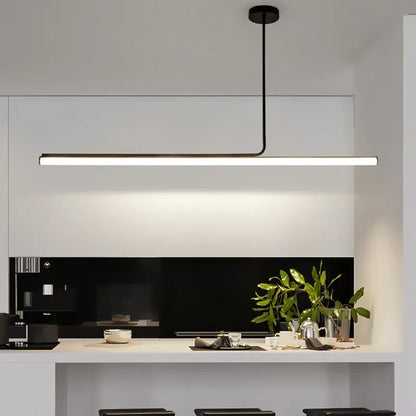 Kero Asymmetrical T Bar Pendant Light Black L 120 cm | Celestre