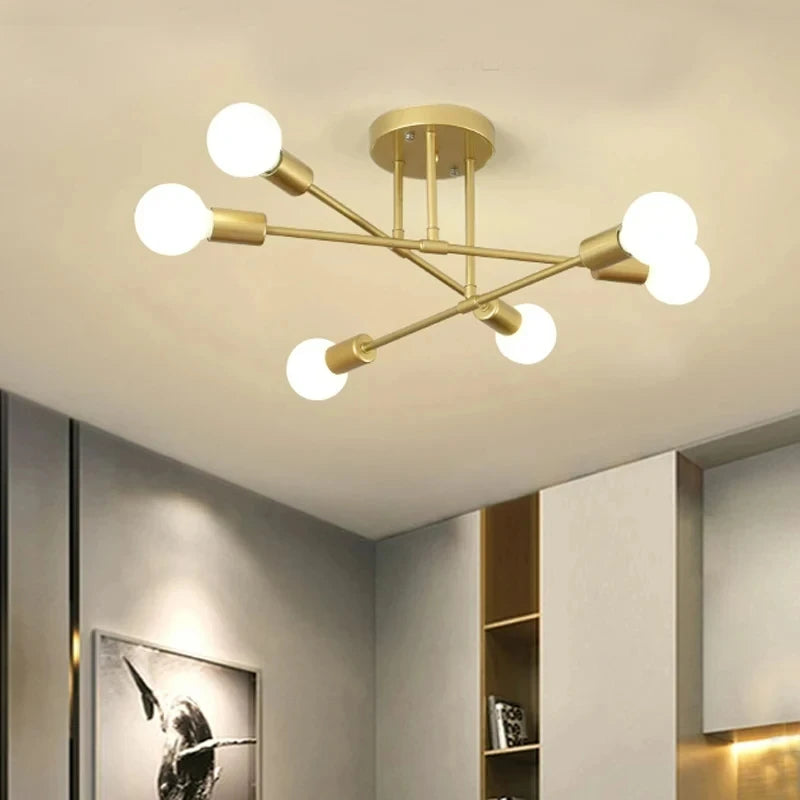 Solin Nordic LED Ceiling Light Warm Gold | Celestre