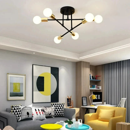 Solin Nordic LED Ceiling Light Black Gold | Celestre