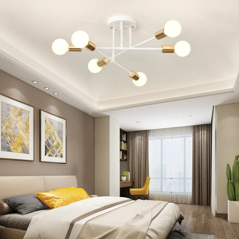 Solin Nordic LED Ceiling Light White Gold | Celestre