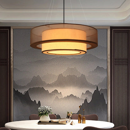 Pora Drum Layered Pendant Light D 60 cm | Celestre