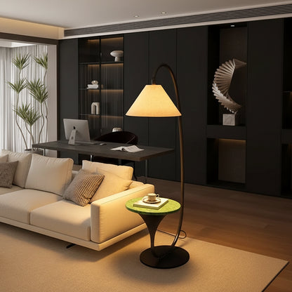 Elys Nordic Arc Floor Lamp Marble | Celestre