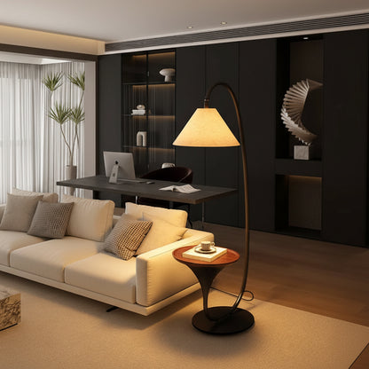 Elys Nordic Arc Floor Lamp Solid Wood | Celestre