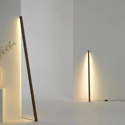 Rora Linear Stick Floor Lamp Walnut L 105 cm | Celestre