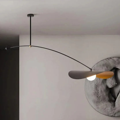 Jiro Arc Hat Pendant Light Black-Gold L 120 cm | Celestre