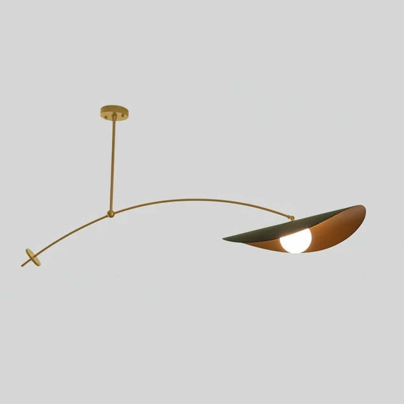 Jiro Arc Hat Pendant Light Gold L 120 cm | Celestre