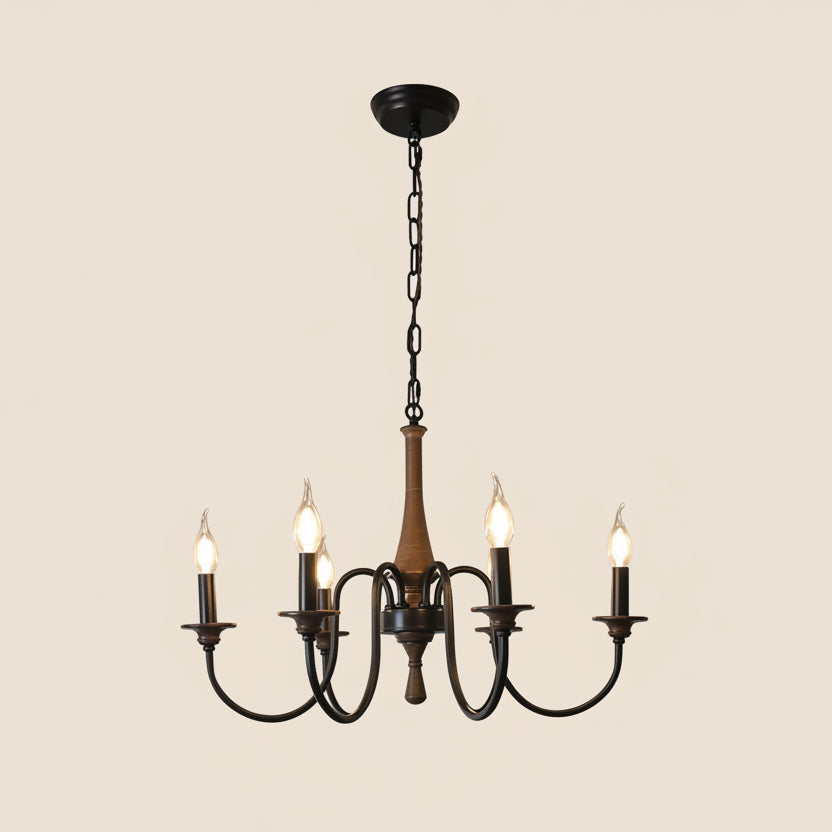 Piva Spindle Candle Style Chandelier 6 Heads | Celestre